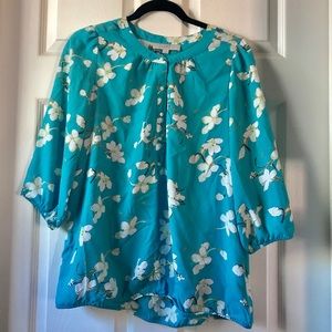 Loft ¾ sleeve floral top